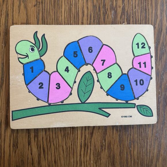 VTG Chadwick Miller 2 Wooden Puzzles Counting Alphabet Learning Non Toxic Paint - Picture 3 of 10